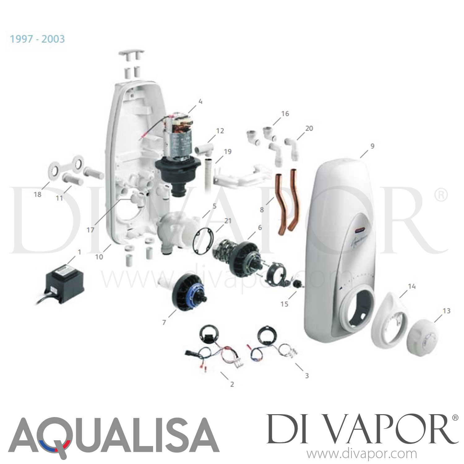Aqualisa Aquastream Thermostatic and Manual Integral Power Shower